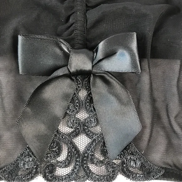 Victoria’s Secret Sheer Shirred Garter and Rhinestone Pin-up‎ Skirt NWOT